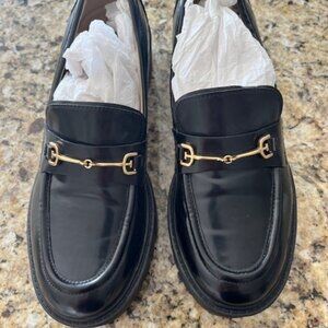 WORN ONCE - Sam Edelman Woman's Black Leather Loafers - size 7 1/2 M